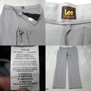 Lee Pants Youth 6 Medium Gray Regular Mid Rise Flex Motion Stretch Hiking 30x25